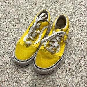 Vans Old Skool Mustard Yellow Lace Up Sneakers Sz 7.5